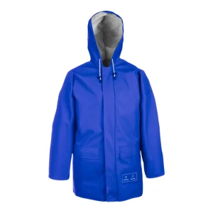 Veste imperméable cirée Pros Wear modèle 616 bleu électrique - vue de face