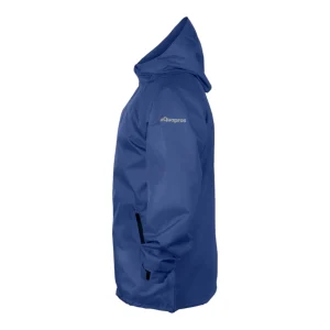 Veste de protection de pluie bleu marine avec capuche Aquapros - vue de profil