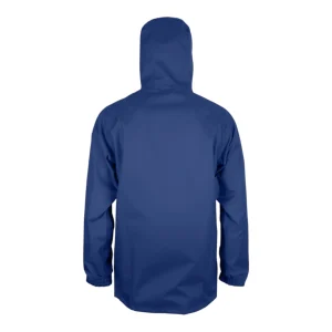 Veste de travail étanche bleu marine avec capuche intégrée - vue de dos