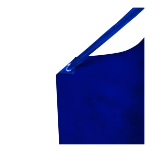 Détail du renfort d'angle avec œillet métallique pour la sangle du tablier