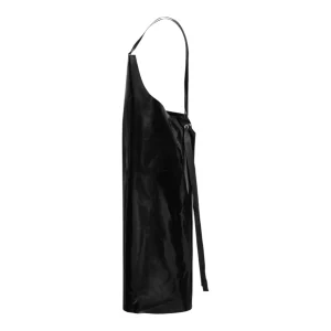 Tablier de travail de protection chimique Pros Wear noir - vue de profil