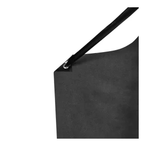 Détail du renfort d'angle avec œillet métallique pour la sangle du tablier