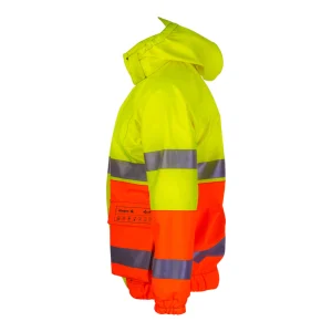 Veste de protection multirisques haute visibilité avec bandes réfléchissantes - vue de profil