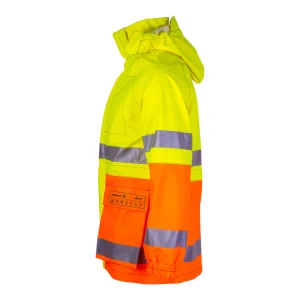 Parka de protection multirisques haute visibilité avec bandes réfléchissantes - vue de profil