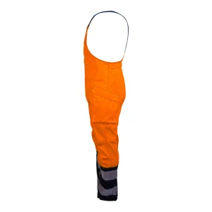 Salopette de protection multirisques haute visibilité avec poche cuisse - vue de profil
