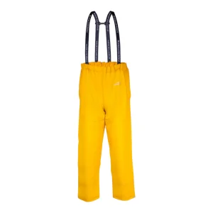 Pros Wear PROS EXTREME 3112 imperial yellow sailor-style oilskin trousers with bibs - front view