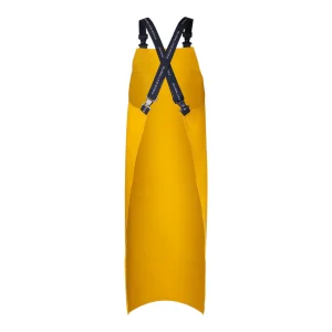 Tablier de protection étanche jaune impérial avec bretelles croisées réglables - vue de dos