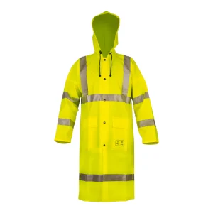 Manteau imperméable ciré haute visibilité Pros Wear modèle 106/R jaune fluo - vue de face