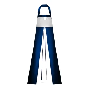 Tablier professionnel étanche bleu marine pour l'industrie - vue de dos