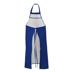 Tablier professionnel étanche renforcé bleu électrique - vue de dos