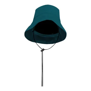 Chapeau de pluie étanche vert avec cordon ajustable - vue de face